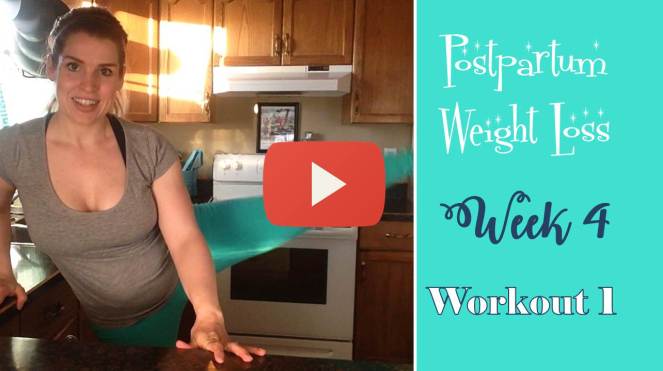 Postpartum Weight Loss Workout Week 4 Workout 1 Do it on the Counter