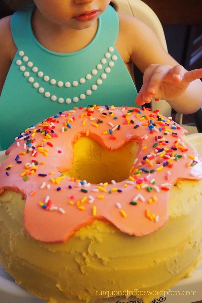 Giant Donut Cake Dinos and Donuts Party Dinosaurs and Doughnuts