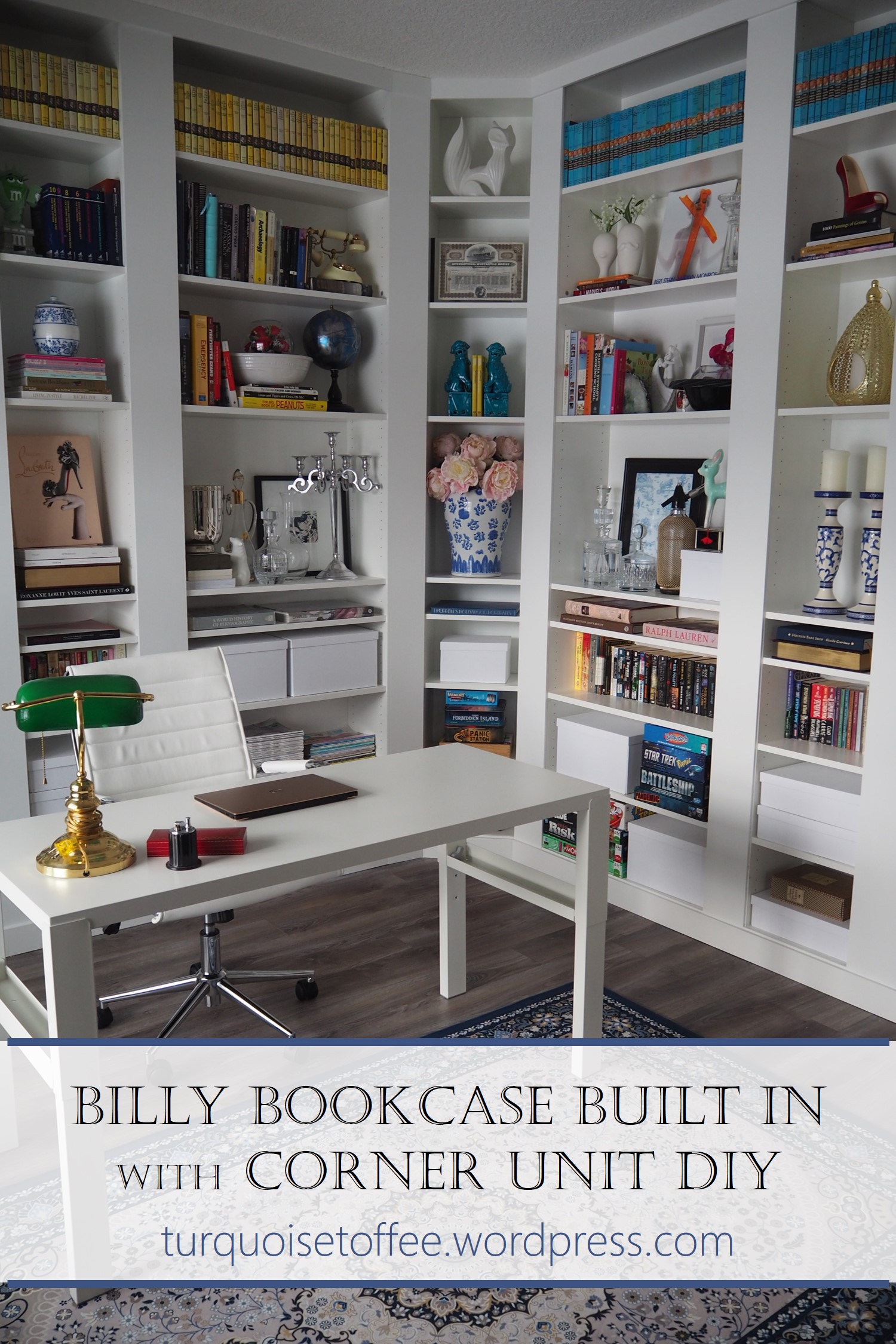 Billy Bookcase Built In With Corner Unit Diy Our Library Reveal